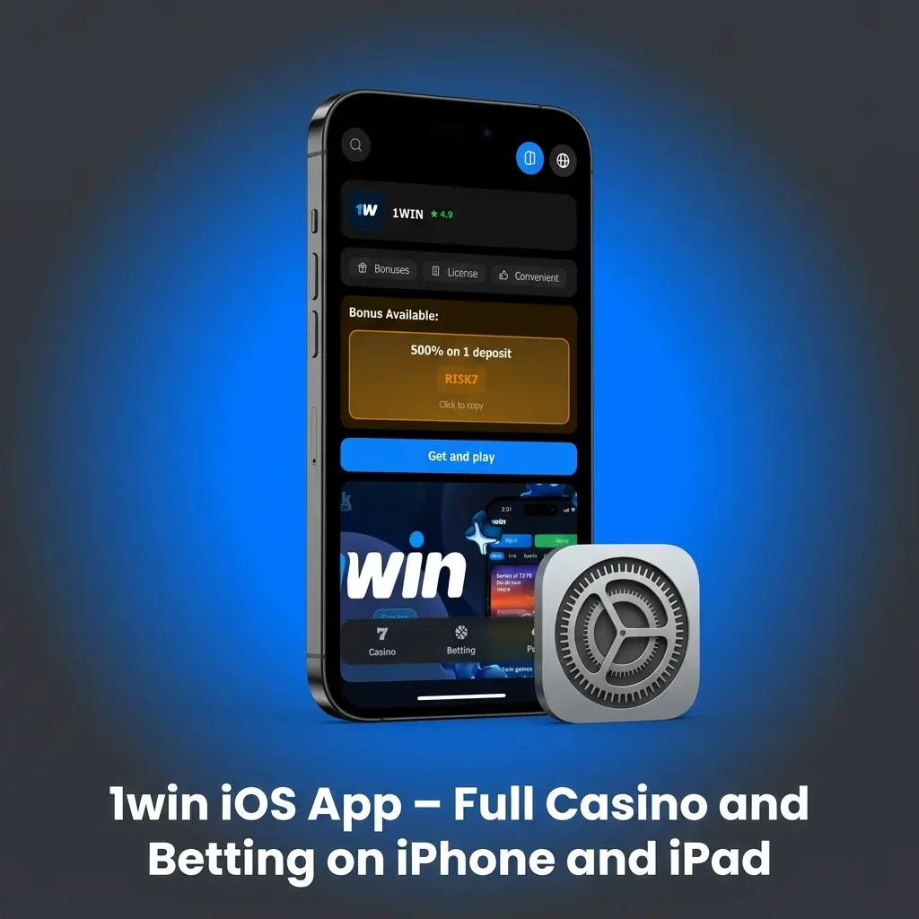 1win iOS app on iPhone and iPad showing sports betting and live casino features for Indian users