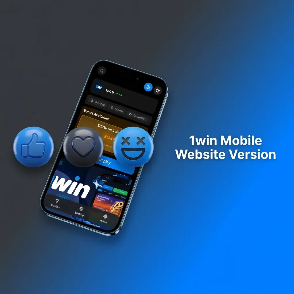 1win mobile website interface displayed on a smartphone browser showing sports betting and live casino options