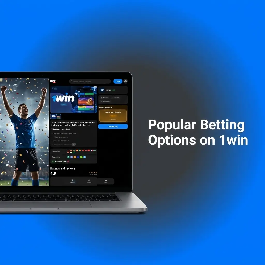 1win betting options including pre-match, live betting, accumulator, and system bets for cricket and football